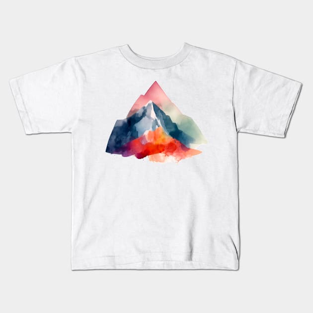 Mountain watercolor Kids T-Shirt by NemfisArt